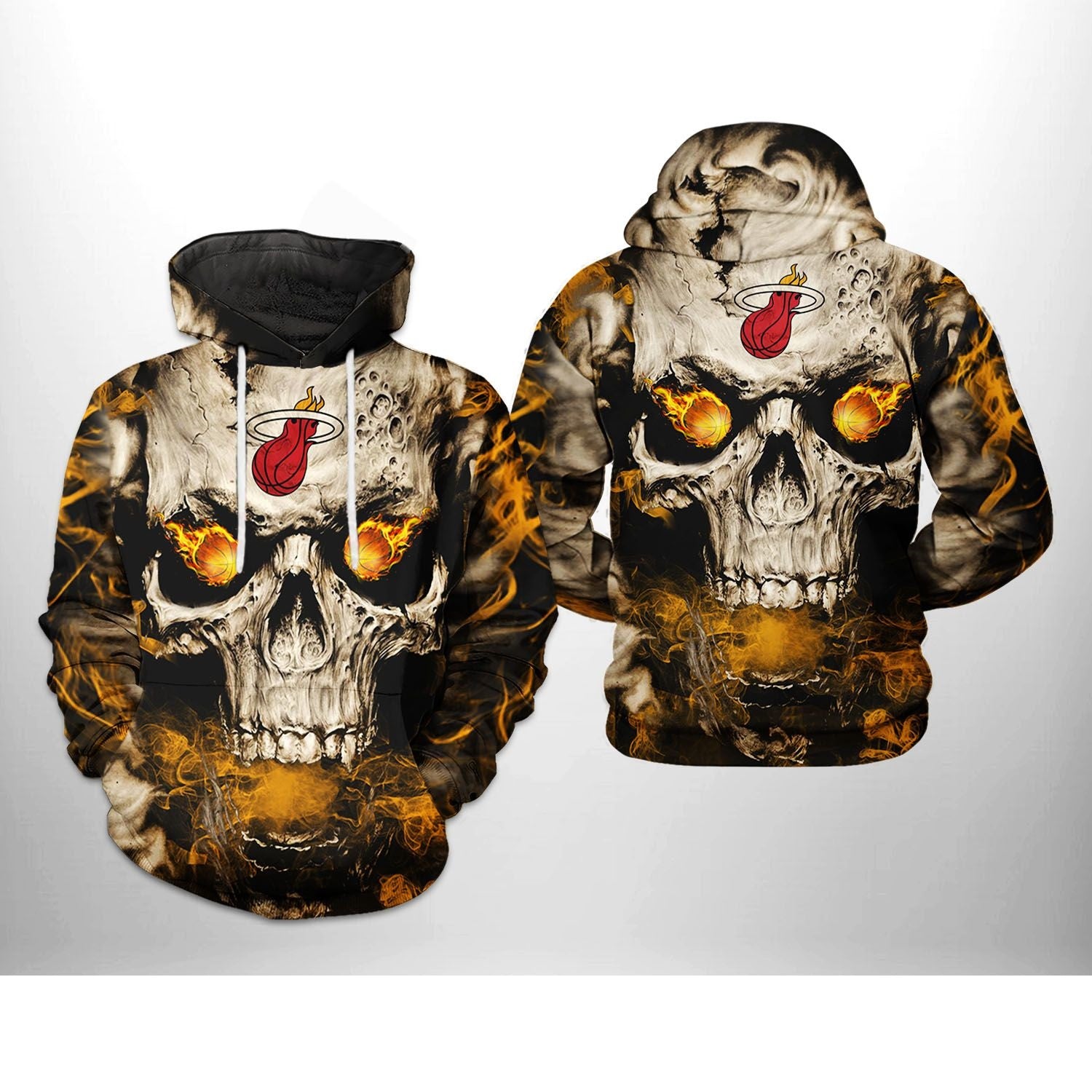 Miami Heat Skull Hoodie